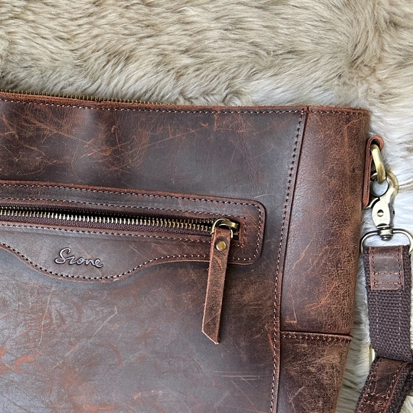 100% Genuine Leather Dark Brown Purse - Picture 6 of 9